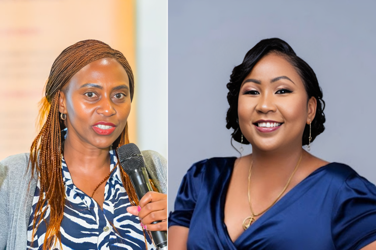 A collage of Health PS Mary Muthoni and Lucy Wambui Ng’ang’a