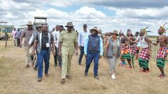 President William Ruto at the Ol Pejeta Conservancy in Laikipia County during its 20th anniversary celebrations