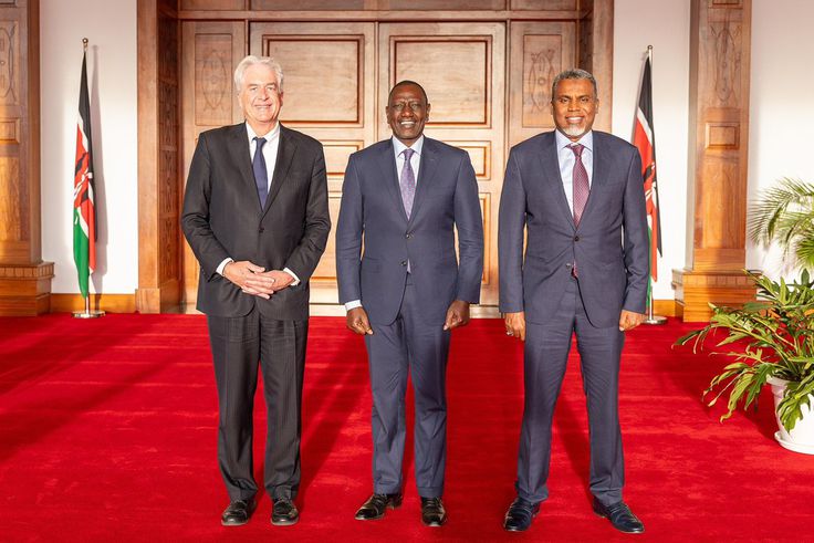 President William Ruto with CIA Director William J. Burns and NIS Director General Noordin Haji at State House, Nairobi on Monday October 28, 2024