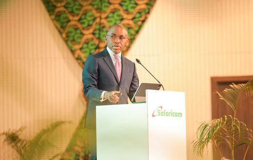Safaricom CEO Peter Ndegwa during the company’s H1 2024 earnings presentation.
