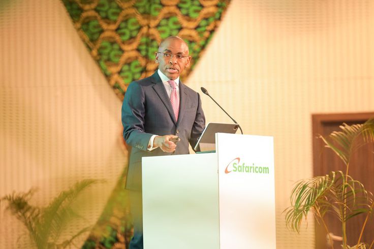 Safaricom CEO Peter Ndegwa during the company’s H1 2024 earnings presentation.