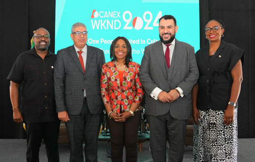 Left-Right: Mr. Temwa Gondwe, Senior Manager, Intra African Trade Bank, Afreximbank, Mr. Ismail Inezarene, Director of Cultural and Artistic Promotion, Algeria, Mrs Kanayo Awani, Executive Vice President for Intra African Trade and Export Development, ...