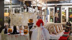 A hallowen party set up