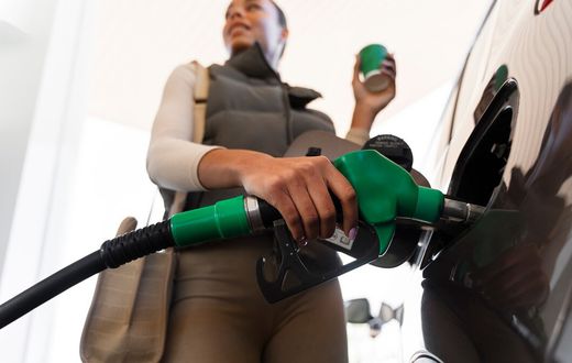 A car being fueled