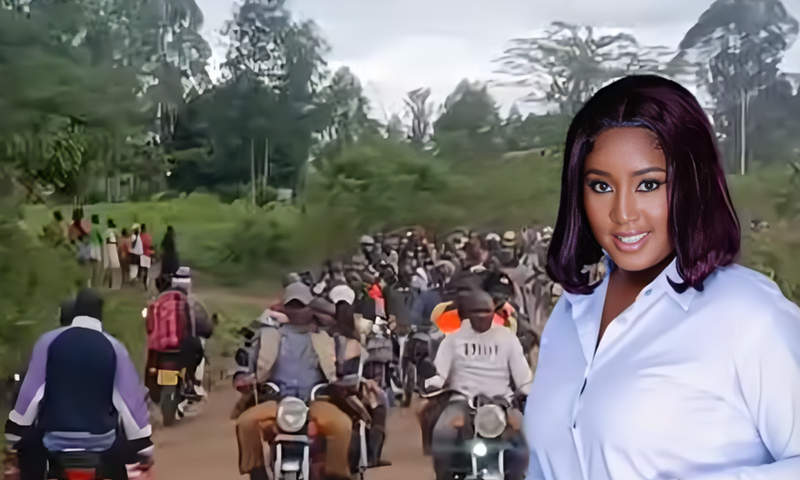 Meru Boda boda riders honour late comedian Tabitha Gatwiri with heroic send-off