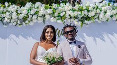 Bahati with his wife Diana Marua