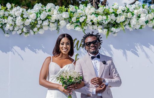 Bahati with his wife Diana Marua