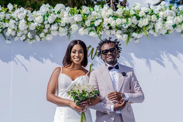 Bahati with his wife Diana Marua