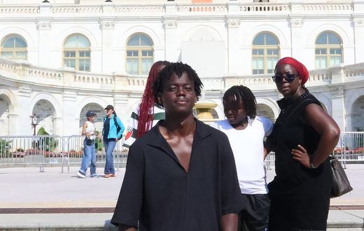 Jeridah Andayi with her children Victor and Neema