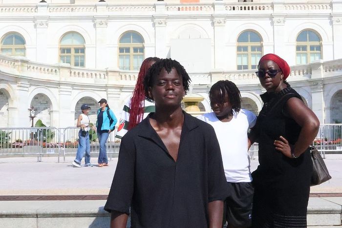 Jeridah Andayi with her children Victor and Neema