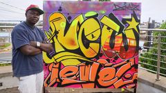 Kenyan graffiti artist Rigo Diaz