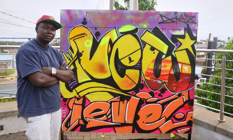 Kenyan graffiti artist Rigo Diaz