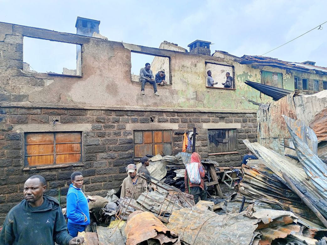 PHOTOS: Aftermath of Kamukunji fire which left 6 dead, 16 injured