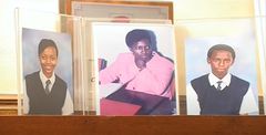 A photo of a young Martha Karua and her two children