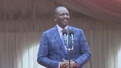 President William Ruto speaking in Embu during the consecration of Bishop Peter Kimani at the Embu Catholic Archdiocese on November 16.
