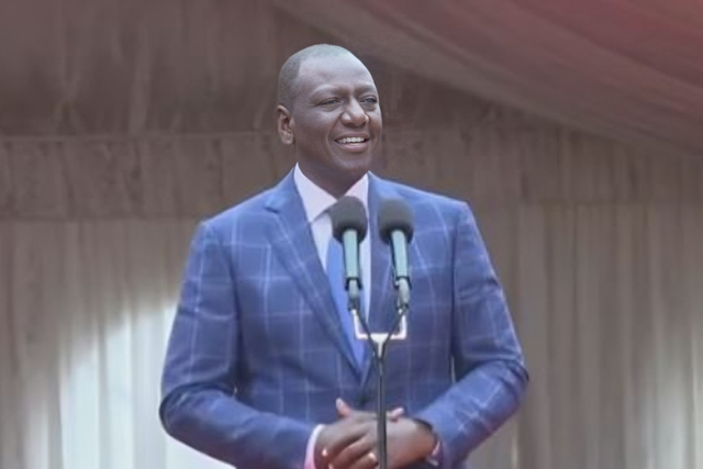 President William Ruto speaking in Embu during the consecration of Bishop Peter Kimani at the Embu Catholic Archdiocese on November 16.