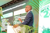 Safaricom CEO Peter Ndegwa during the company’s H1 2024 earnings presentation.