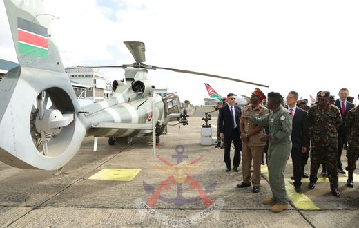 Lieutenant General David Tarus, Commander of the Kenya Army, officiated the commissioning of refurbished Z9 helicopters