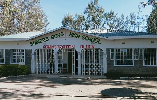 The administration Block at Shiners Boys High School. A KCSE candidate at the institution was stabbed to death by a colleague, with police launching a manhunt for the suspect who fled into hiding