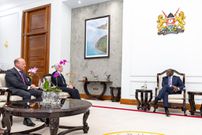 President William Ruto with CIA Director William J. Burns and NIS Director General Noordin Haji at State House, Nairobi on Monday October 28, 2024
