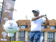 NCBA Group CEO John Gachora playing a round of golf during NCBA Golf Series at Windsor Hotel and Golf Club