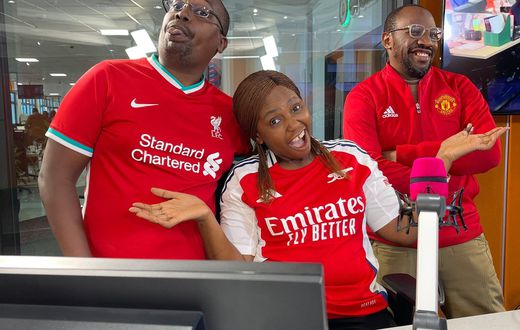 Carol Radull with Kieni Githinji and Roy Karuhize
