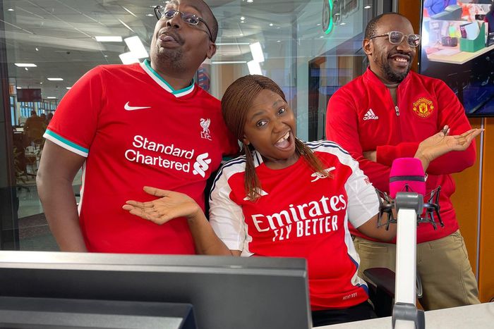 Carol Radull with Kieni Githinji and Roy Karuhize