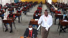 An invigilator invigilating KCSE exams