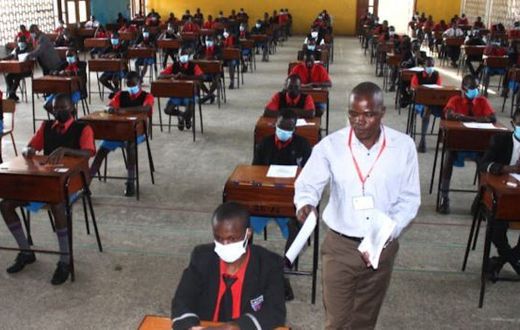 An invigilator invigilating KCSE exams