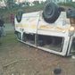 Wreckage of the accident along Kisumu-Kakamega Road