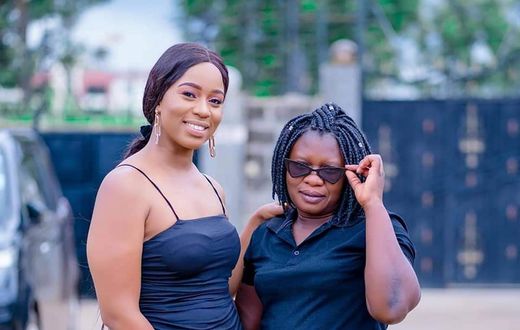 A past image of Irene Nekesa with her boss Diana Marua