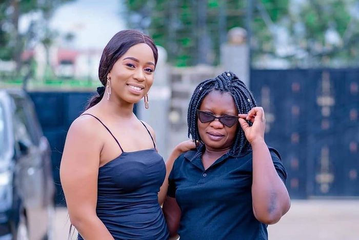 A past image of Irene Nekesa with her boss Diana Marua