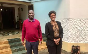 File image of ODM Leader Raila Odinga and Dr. Wenwa Akinyi Odinga