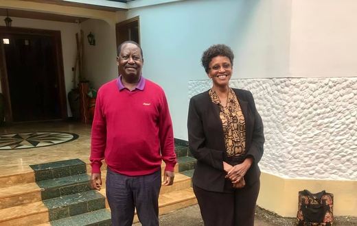 File image of ODM Leader Raila Odinga and Dr. Wenwa Akinyi Odinga