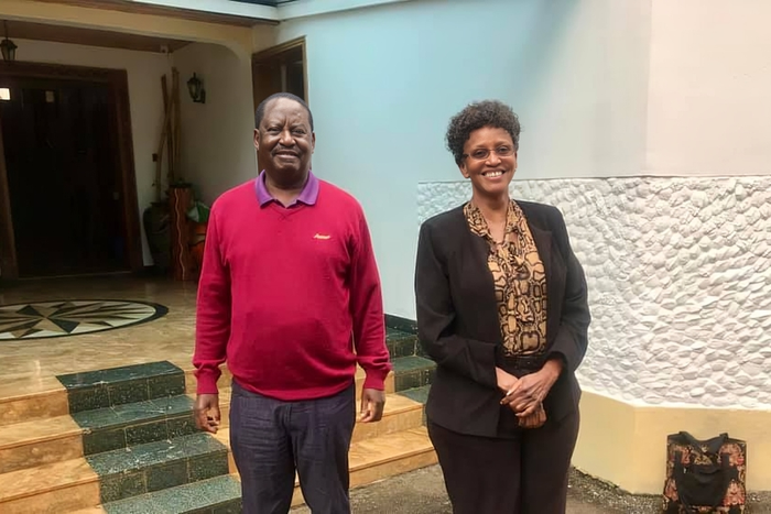 File image of ODM Leader Raila Odinga and Dr. Wenwa Akinyi Odinga