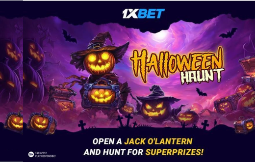 1xBet will make it rain money at Halloween: spin the slots and win up to €16,666!