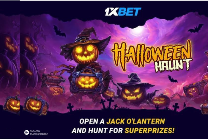 1xBet will make it rain money at Halloween: spin the slots and win up to €16,666!