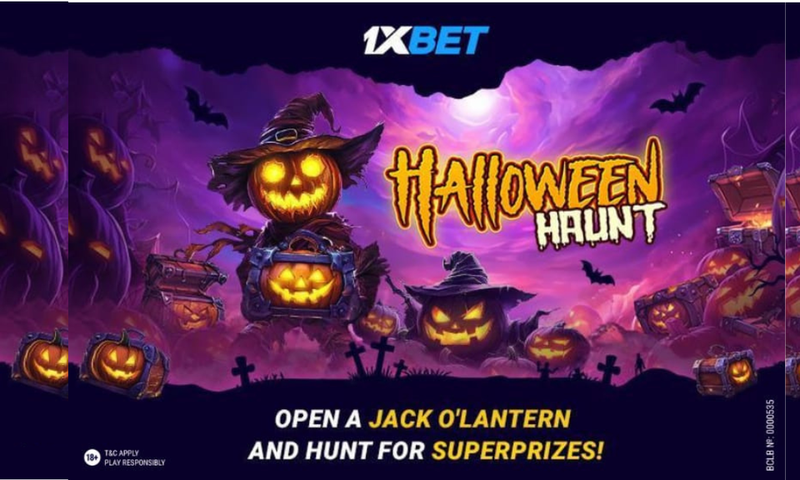 1xBet will make it rain money at Halloween: spin the slots and win up to €16,666!