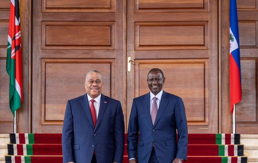 President William Ruto hosting the Prime Minister of Haiti, Dr. Garry Conille, at State House Nairobi for an official visit