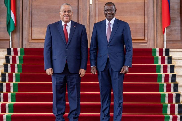 President William Ruto hosting the Prime Minister of Haiti, Dr. Garry Conille, at State House Nairobi for an official visit
