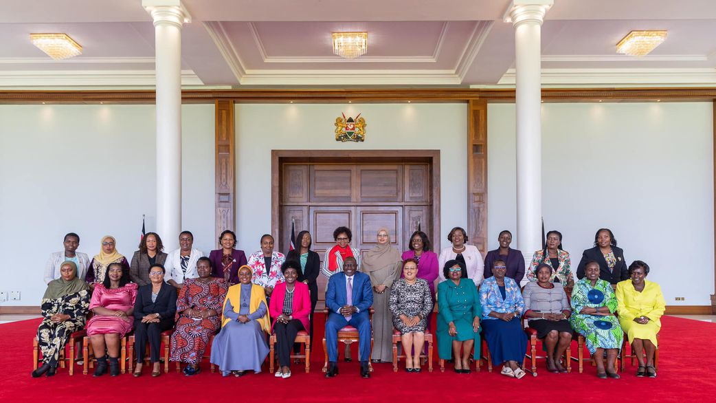 President William Ruto when he hosted women leaders at State House