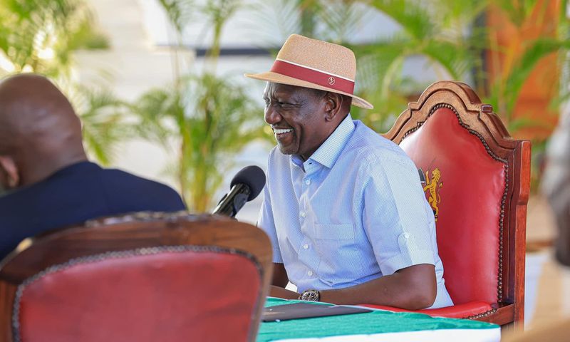 President William Ruto attends a meeting at State House, Nairobi