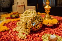 The decor from a private clients Diwali celebration in Singapore.Courtesy of Quintessentially