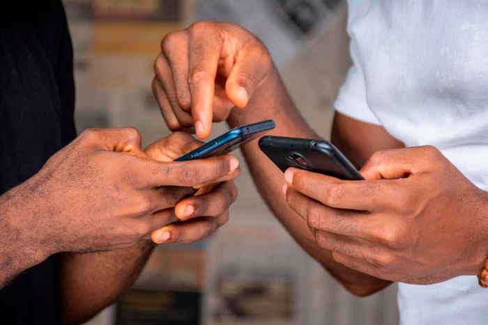 People using mobile phones