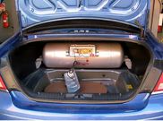 Car fitted with LPG