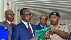 Education Cabinet Secretary Julius Migos Ogamba supervised the distribution of Day 1 of Kenya Primary School Education Assessment (KPSEA) papers at the Kenya National Examinations Council’s Container in Westlands