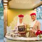 Emirates cabin crew members at the Emirates retail store launch in Kenya.