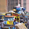 A matatu being loaded ready for travel