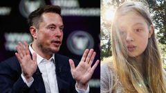 A collage image of Elon Musk and Vivan Jenna Wilson