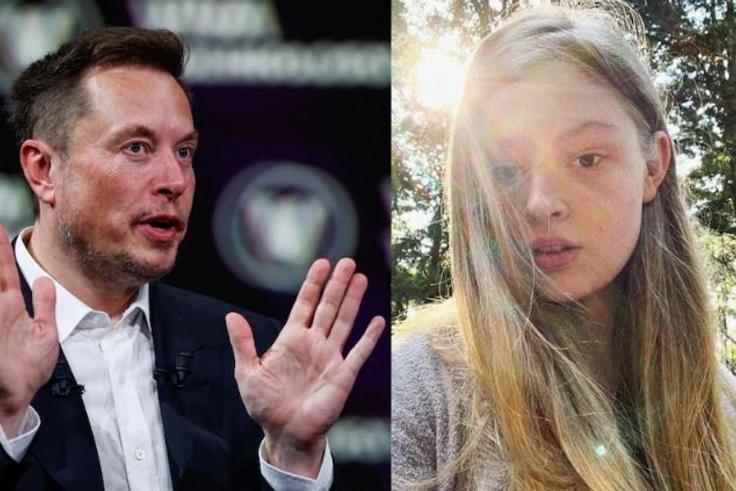 A collage image of Elon Musk and Vivan Jenna Wilson